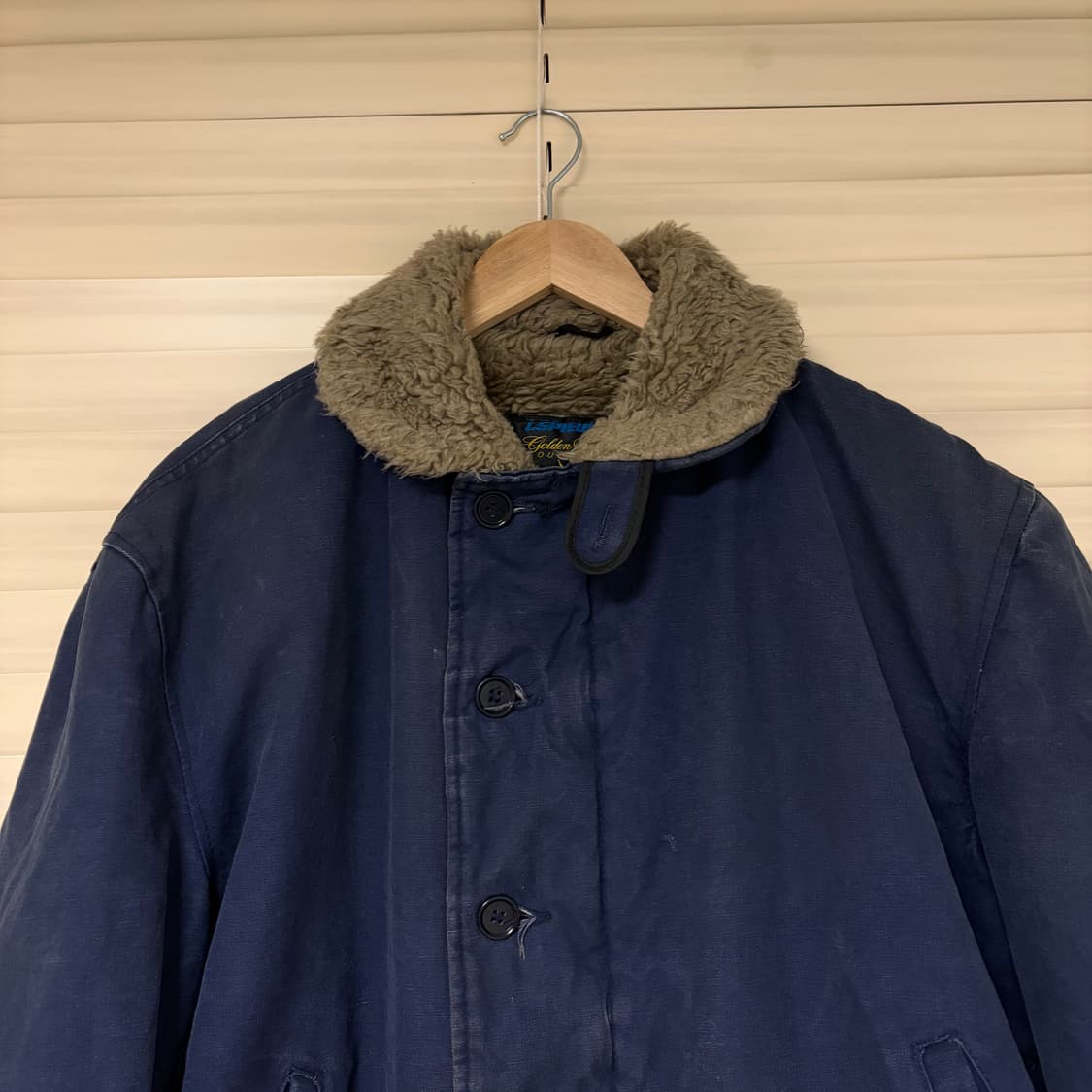 80s 빈티지 스피왁 골든 플리스 N-1 덱 자켓 굿페이드 USA L  상품이미지4