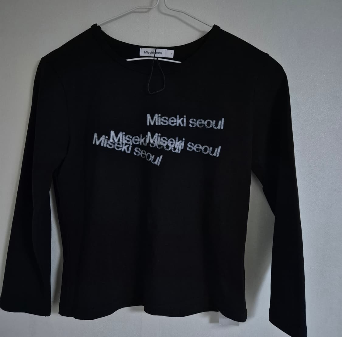 미세키서울 더스트 로고 7부 티셔츠 블랙 상품이미지6