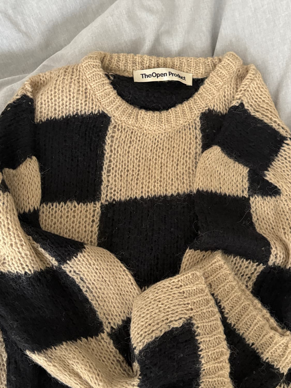 더오픈 체커보드 니트 open yy 오픈와이와이 상품이미지2