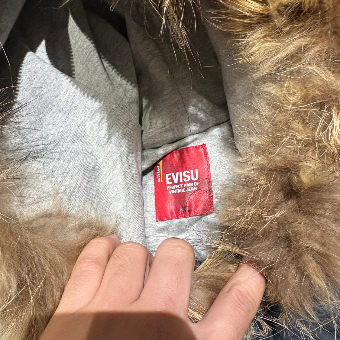 에비수 빈티지 봄버 퍼 후드 패딩자켓 상품이미지3