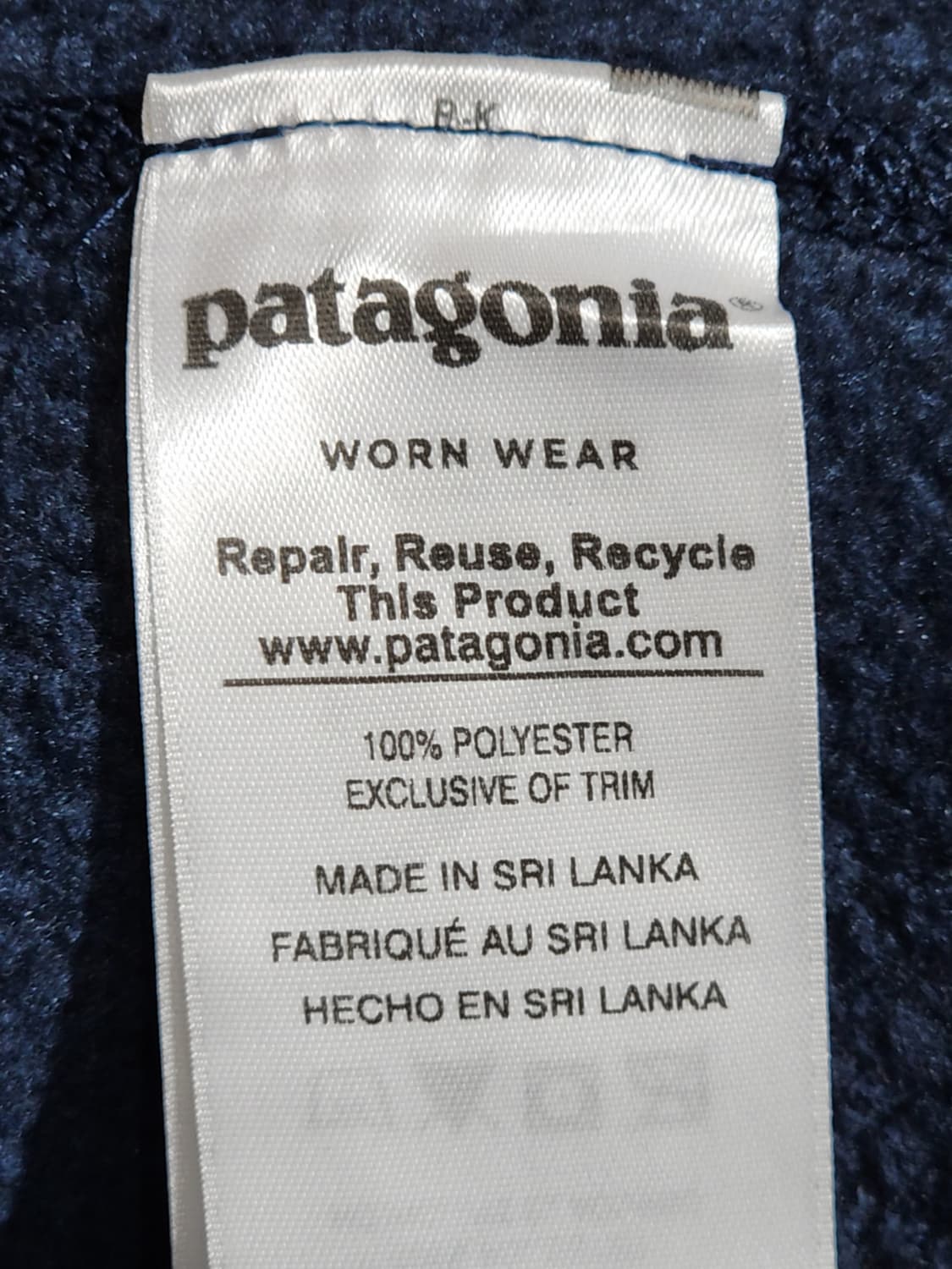 (S) 파타고니아 플리스 조끼 네이비 후리스 베스트 기모  상품이미지5
