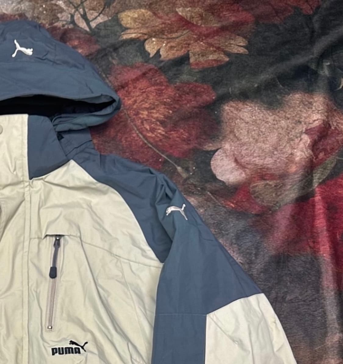 푸마 빈티지 올드스쿨 베이지후드바람막이 XL 상품이미지2