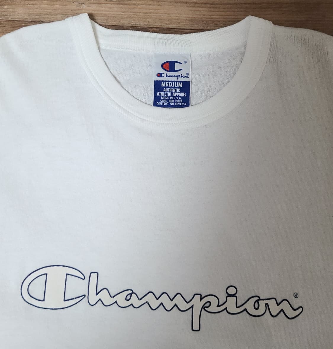 (100) 90s USA 챔피온 빈티지 스펠아웃 반팔 티셔츠 싱글스티치 상품이미지2