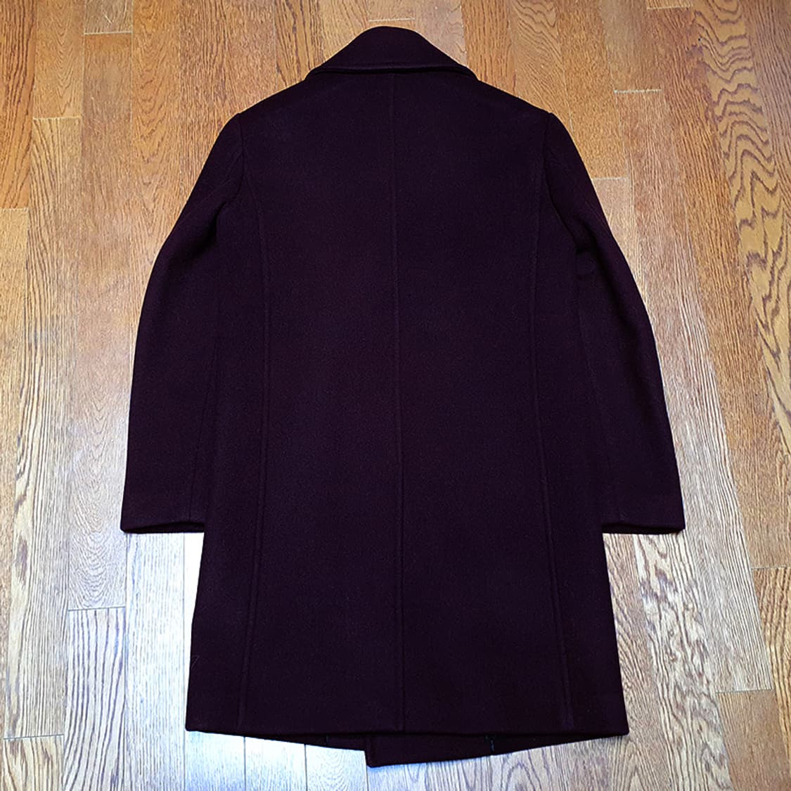 [M] 산드로 베이직 피코트 와인 버건디 새제품 상품이미지2