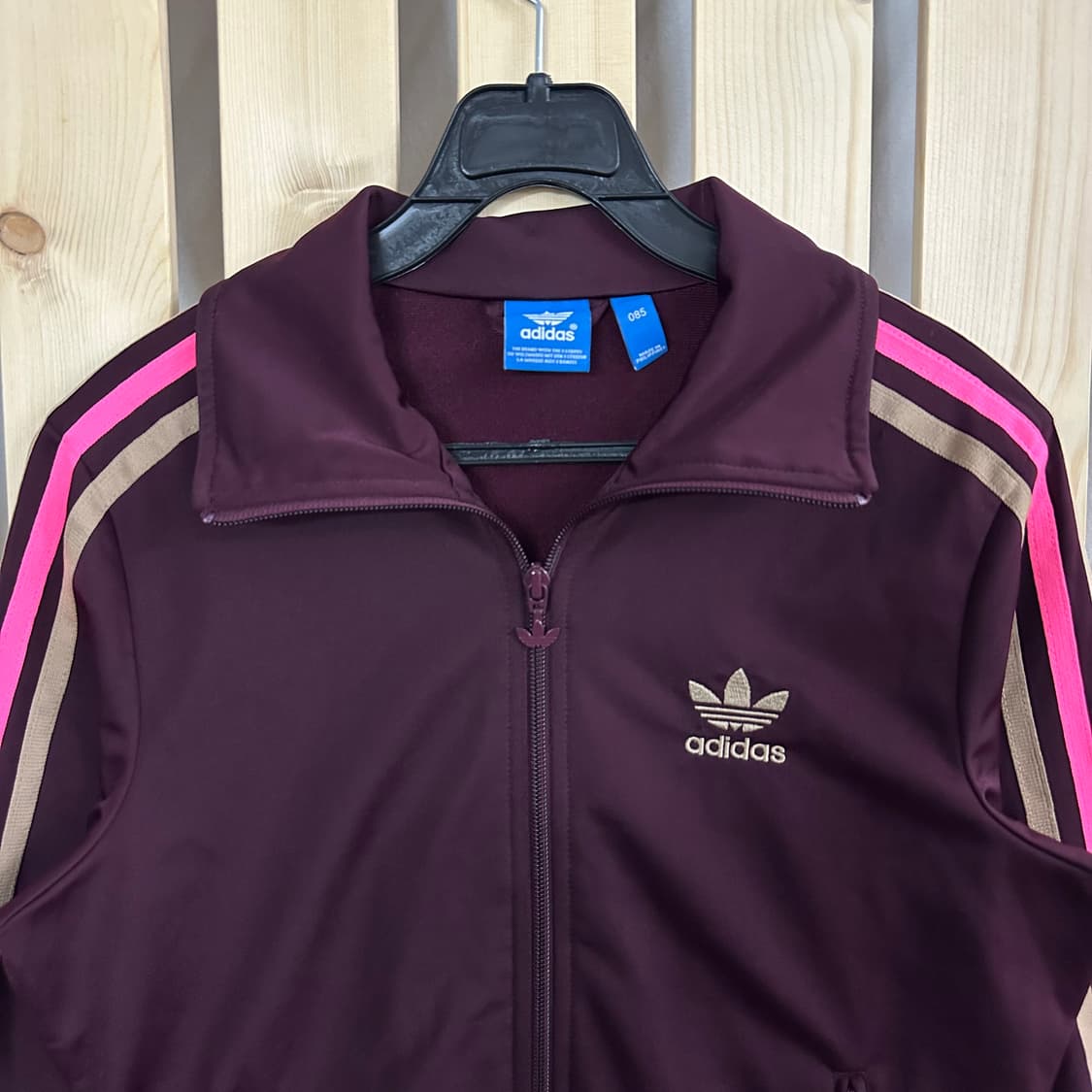 (S) 아디다스 파이어버드 빅로고 버건디 져지 트랙탑 상품이미지4