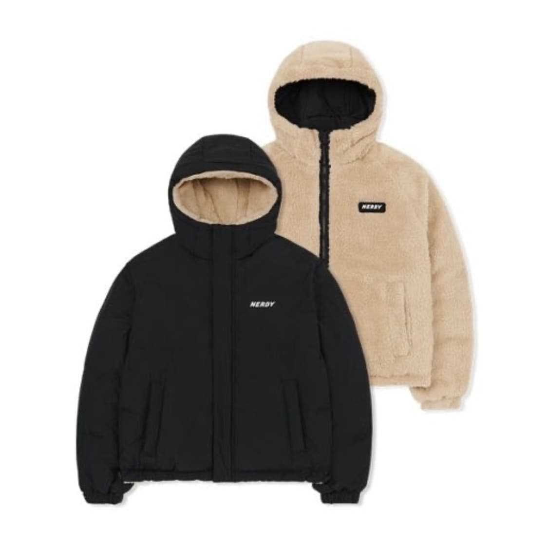 널디 플리스 리버시블 자켓 블랙 상품이미지1