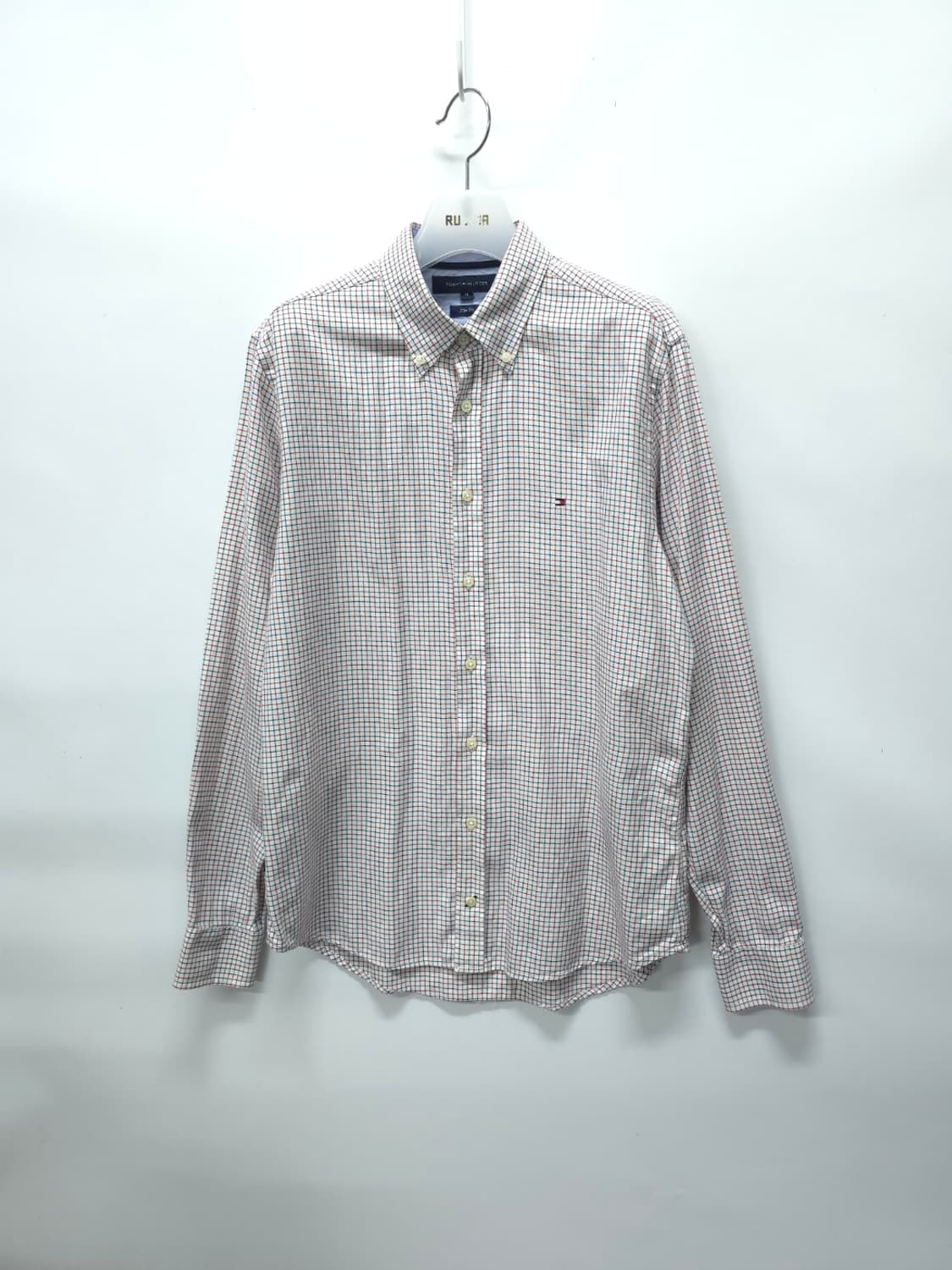 타미힐피거 레드&네이비 체크 봄가을 셔츠 (95~100) 상품이미지1