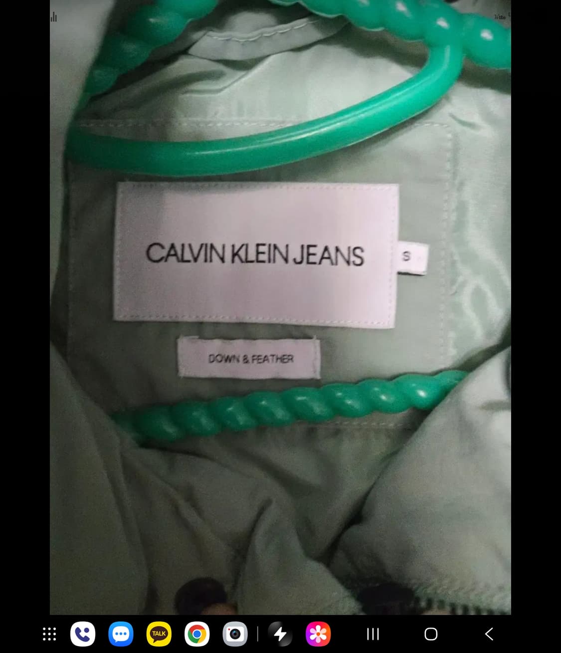 캘빈클라인 진스 빅로고  패딩 민트/세이지그린 공용 상품이미지4