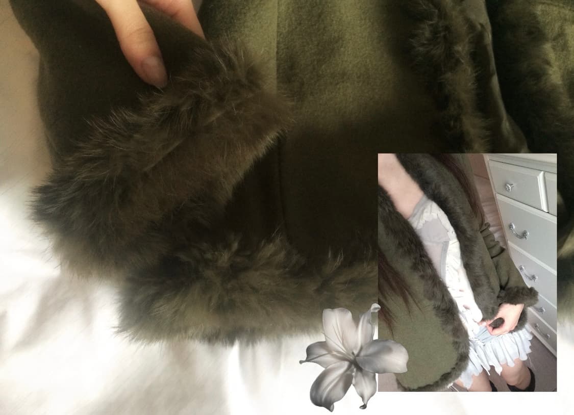 ꧁Daniel green aesthetic fur jacket꧂퍼 자켓 상품이미지5