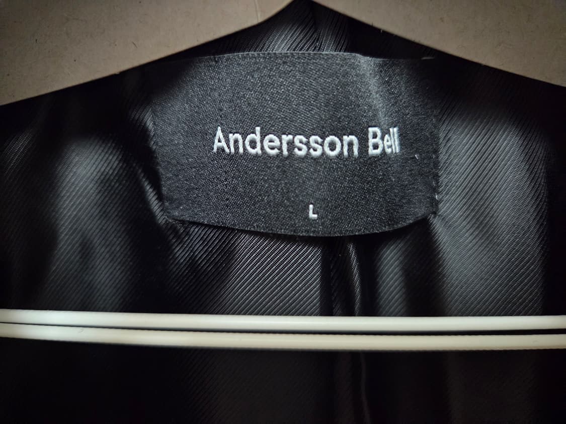 앤더슨벨 헤링본 캐시미어 더블 롱코트 L 상품이미지3