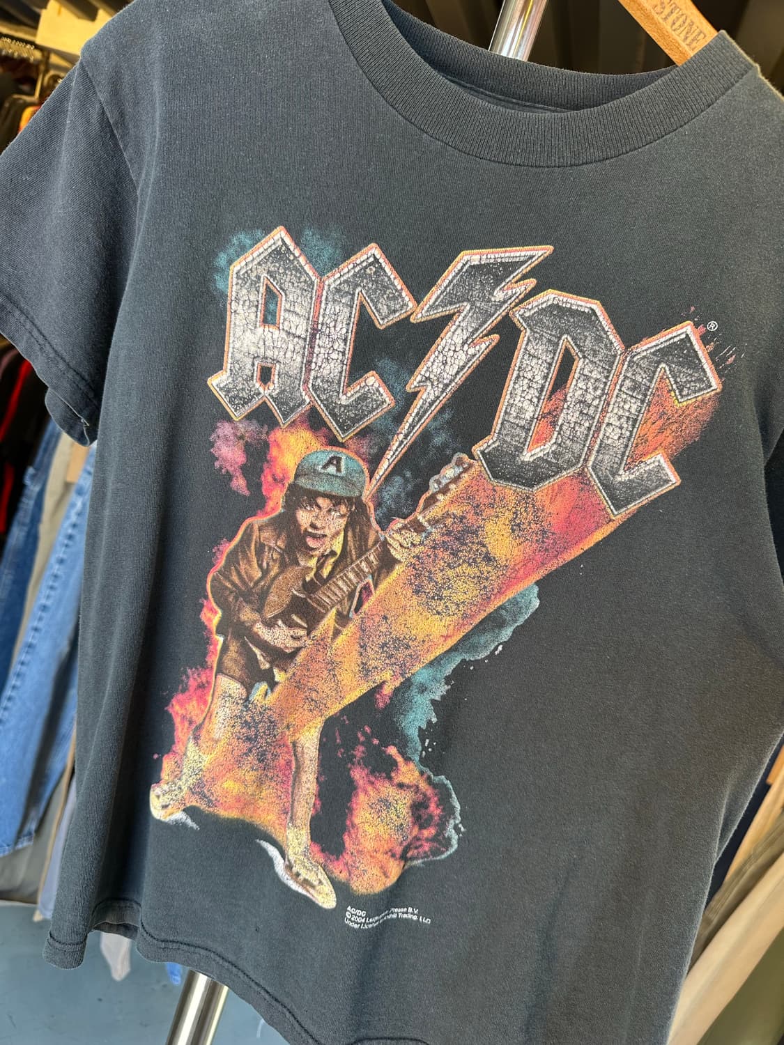 ACDC 락밴드 2004 페이드 프린팅 티셔츠 상품이미지3