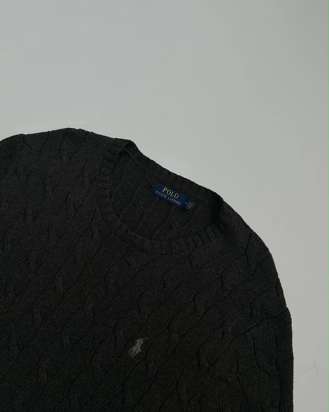 [M] 폴로 랄프로렌 차콜 그레이 케이블 니트 스웨터 상품이미지6
