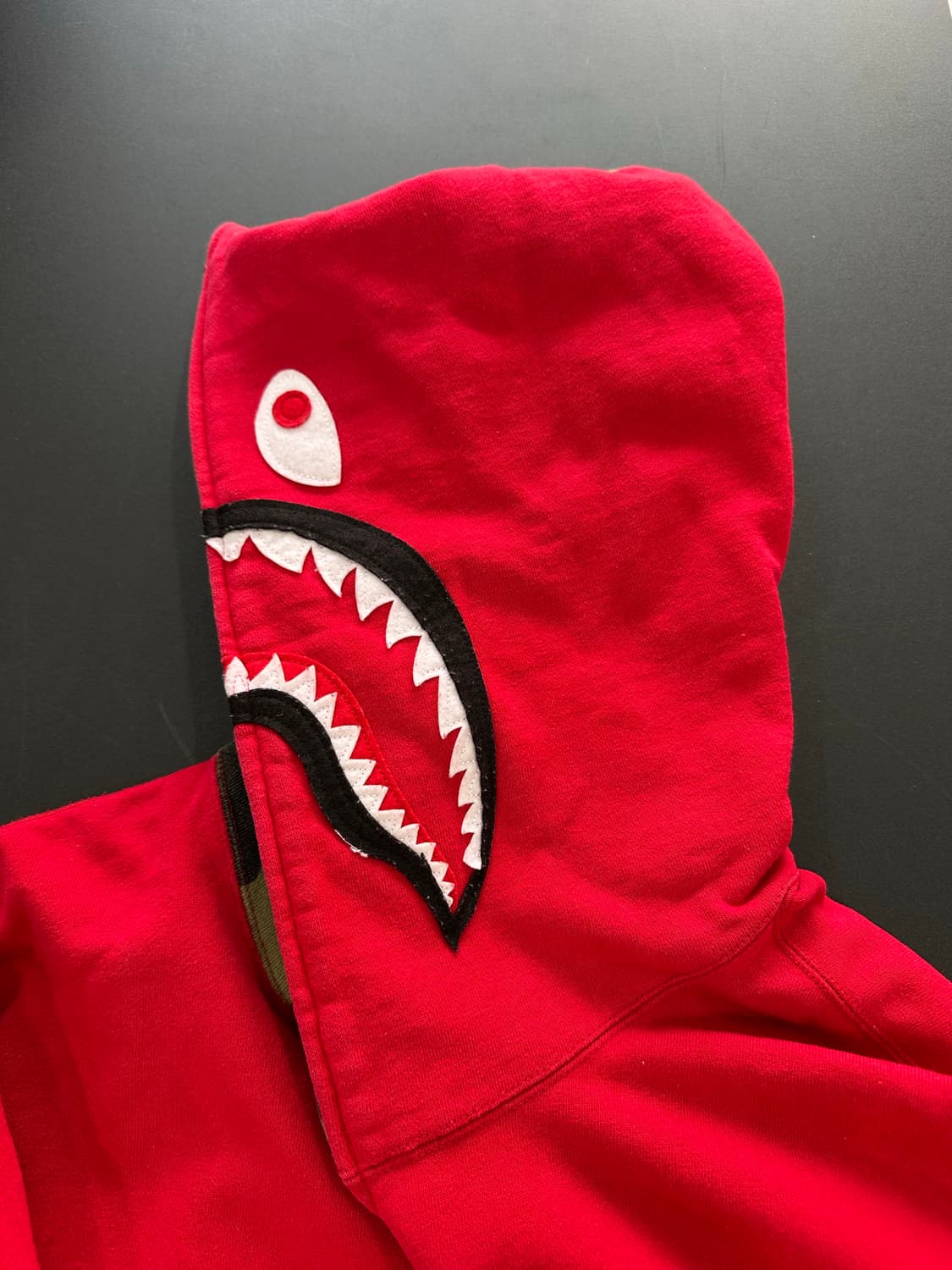 베이프 1st 카모 샤크 레드카모 풀 후드집업 상품이미지7