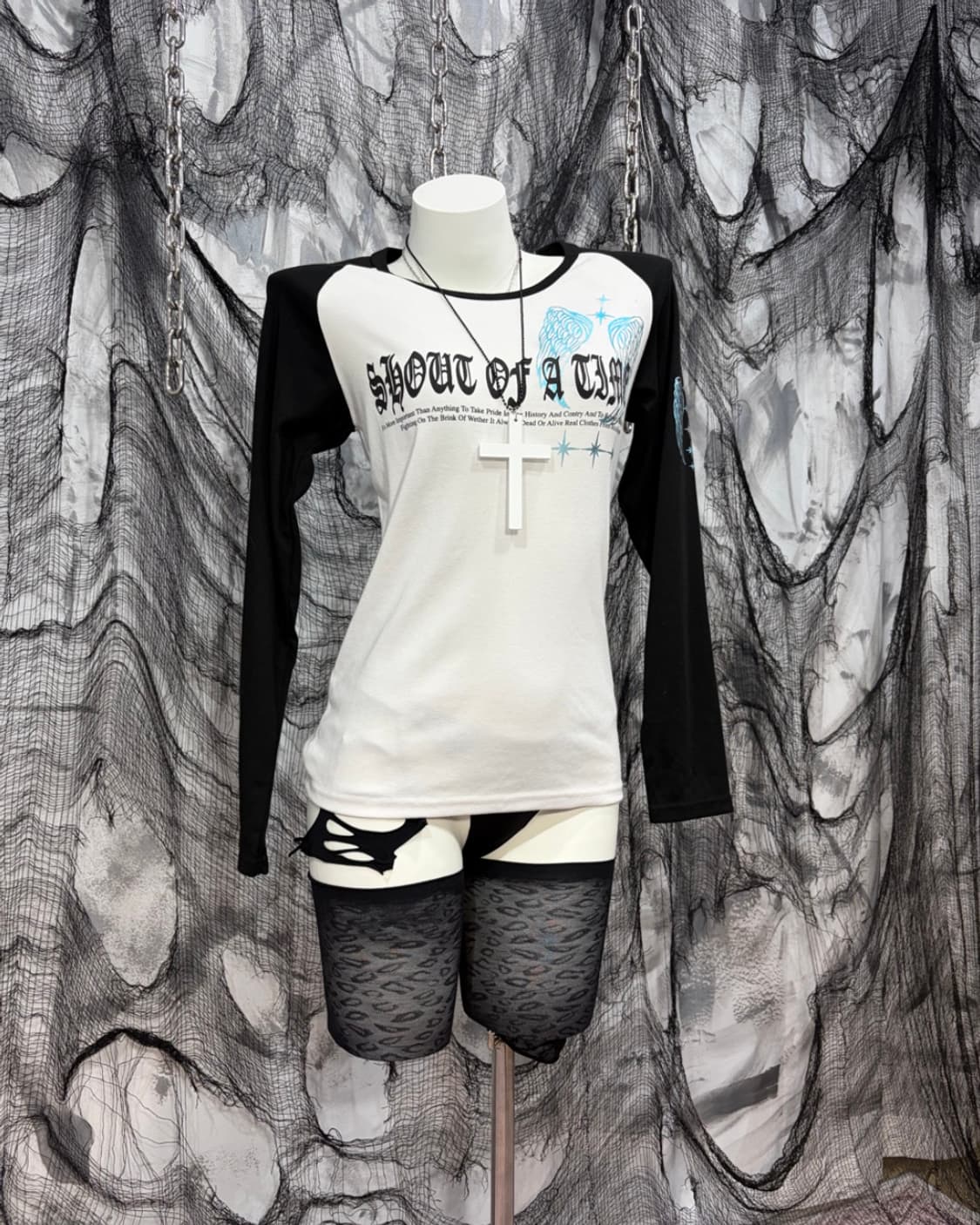 Y2K lettering wing long sleeve 상품이미지3