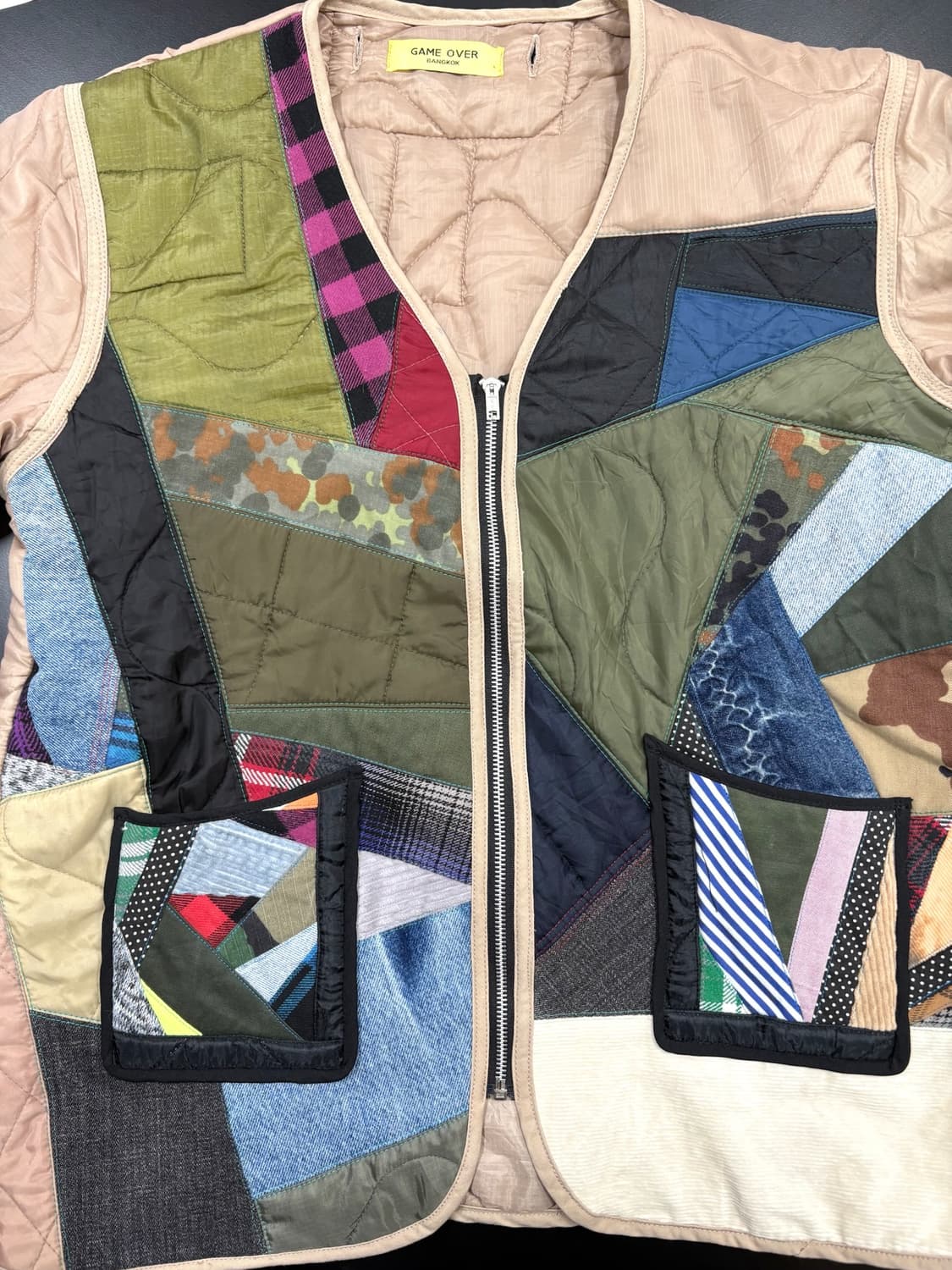 GAME OVER 방콕 브랜드 빈티지 커스텀 퀄팅자켓 깔깔이 상품이미지3