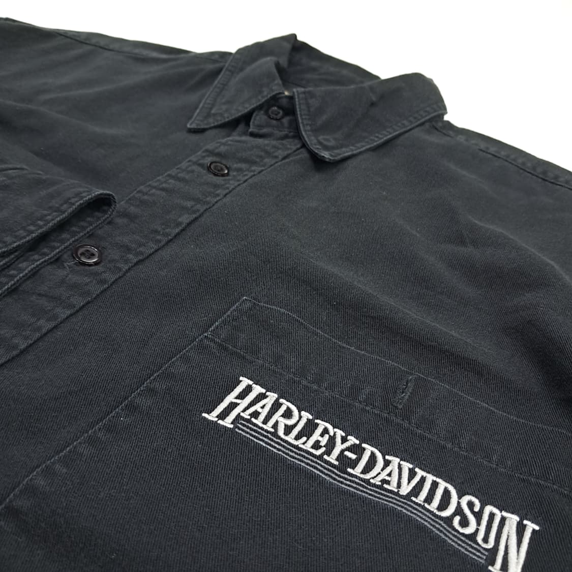 CN685 L 할리데이비슨 블랙 긴팔 셔츠 남방 상품이미지5
