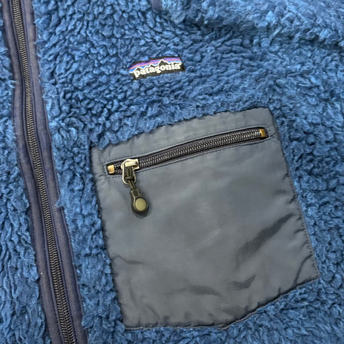 [M] USA 파타고니아 딥파일 후리스 가디건 자켓 네이비 플리스 상품이미지6