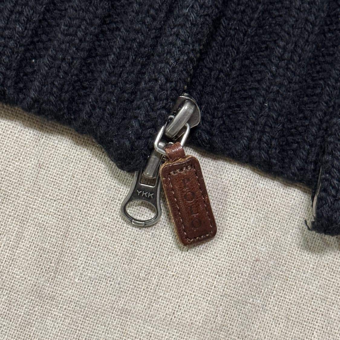 폴로랄프로렌 90s 빈티지 램스울 니트 집업 L 상품이미지3