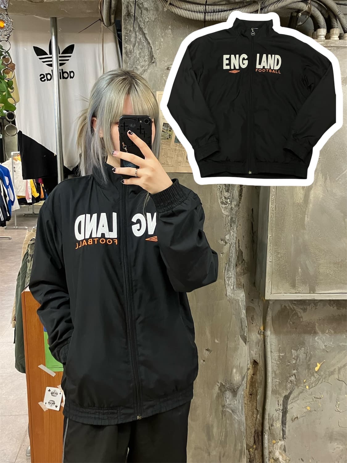 엄브로 바람막이 블랙 M  #csz674 상품이미지1