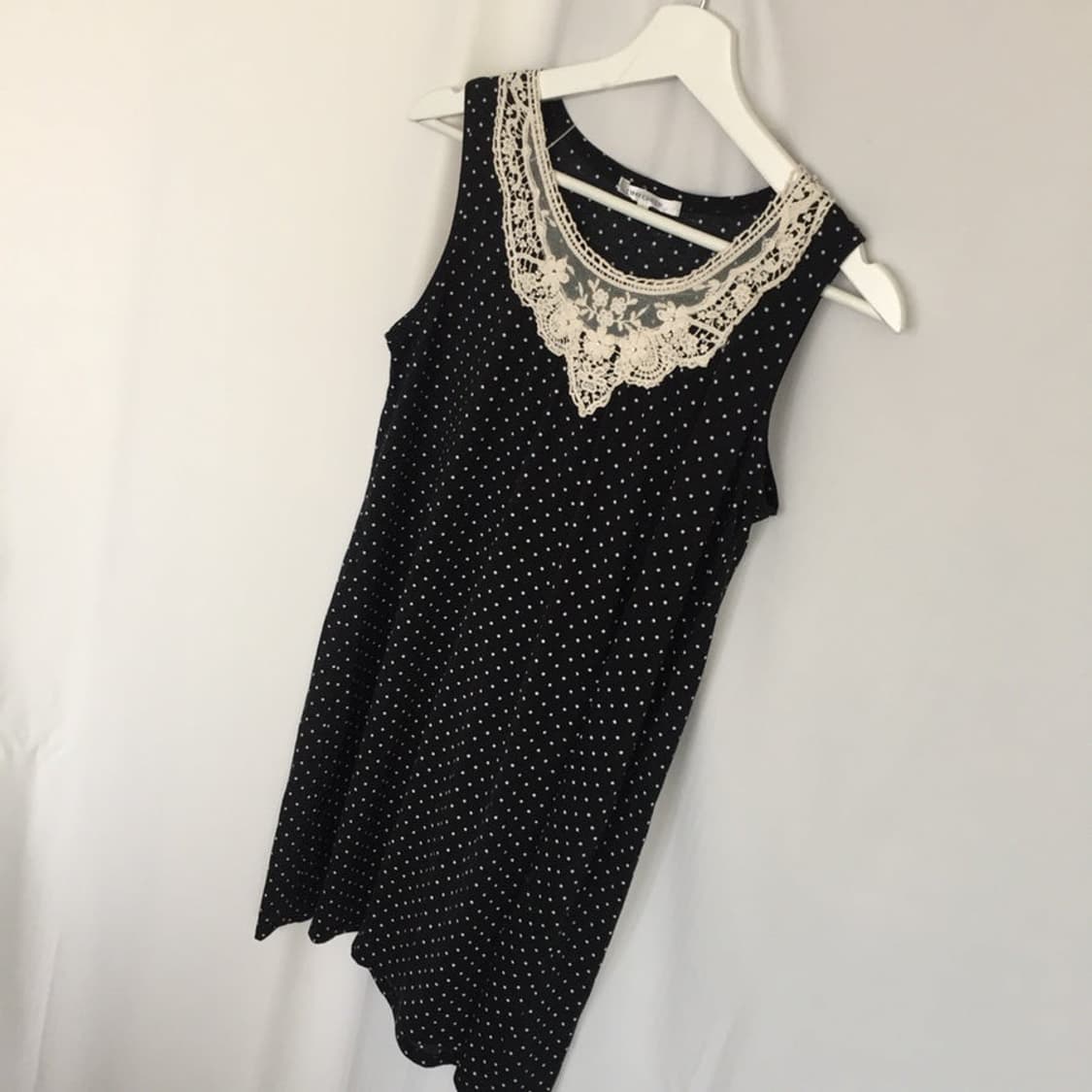 675. black lace petite dot dress 상품이미지4