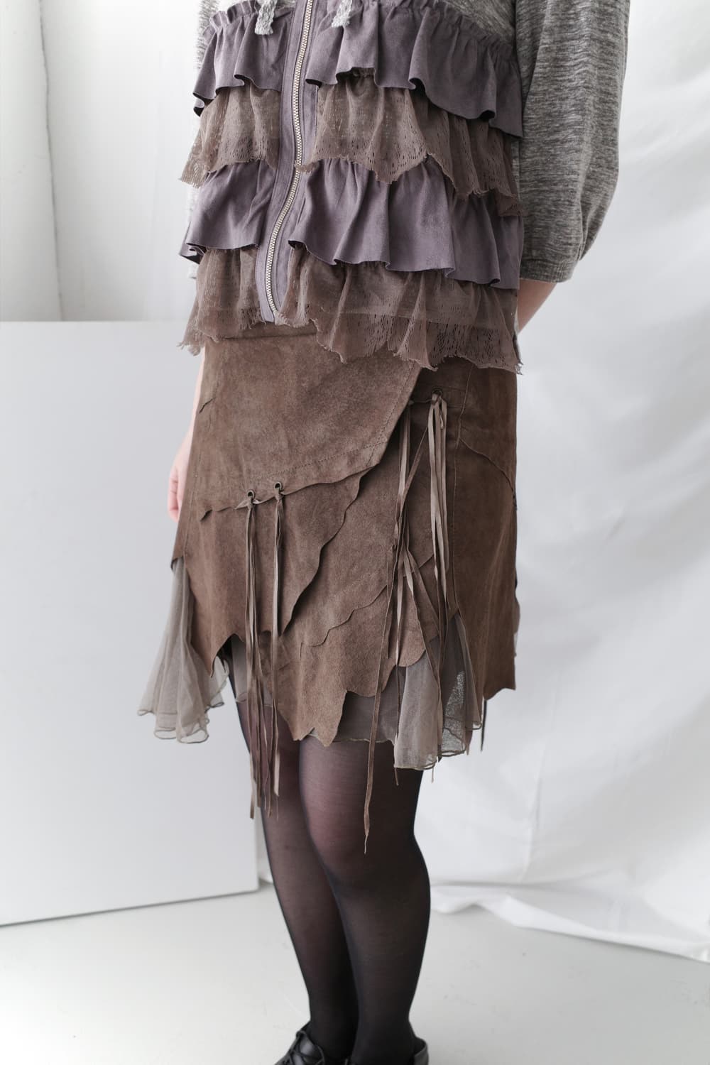 fringe snap wrap skirt 상품이미지5