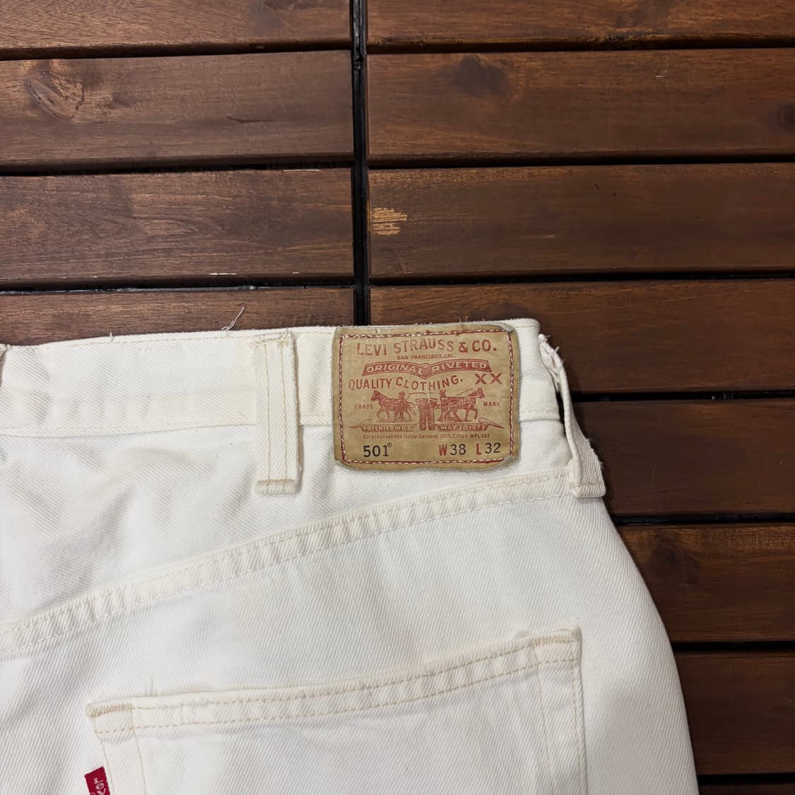 리바이스 00’s 501 화이트 데님 팬츠 (38) 상품이미지8
