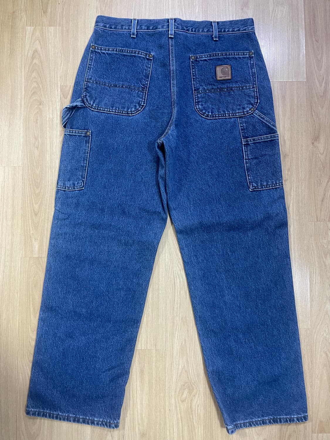 [34x30] 빈티지 미제 칼하트 b73 dst 더블니 데님 팬츠 상품이미지2