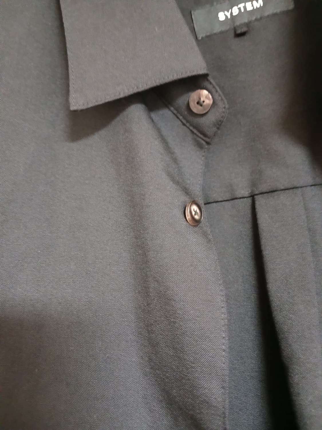 시스템옴므 남성 블랙 울 셔츠105  상품이미지3