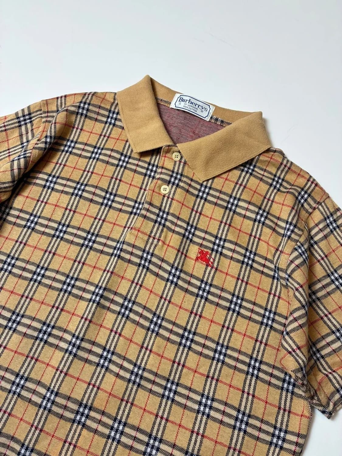 버버리 90's 노바체크 카라 반팔 티셔츠 PN8582 상품이미지2