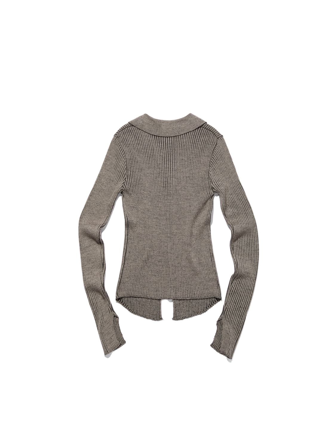 미스치프 KNITTED TWO TONE SHIRT_BEIGE/BLACK 상품이미지2