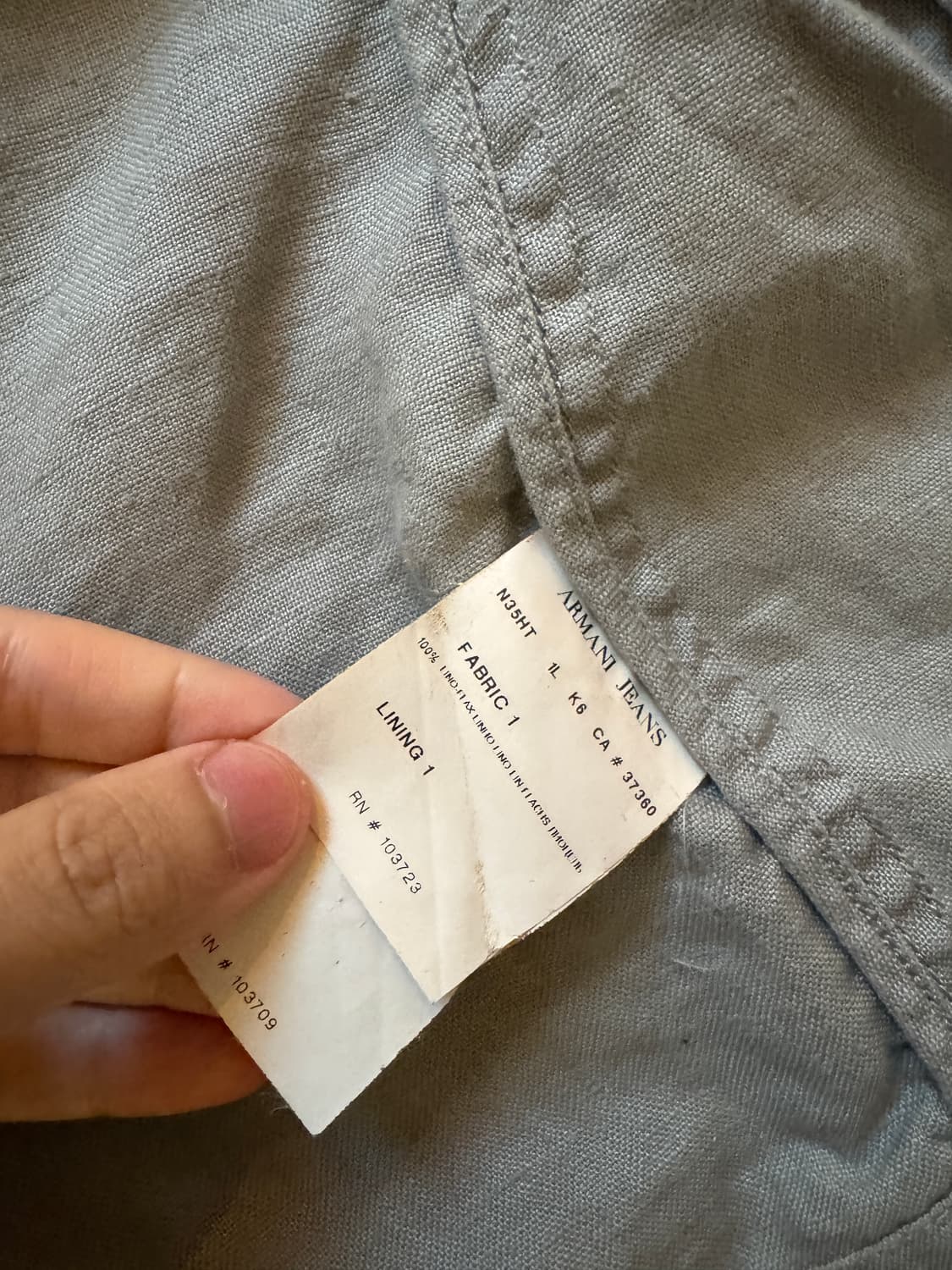 아르마니 진스 린넨 밀리터리 필드자켓 상품이미지7