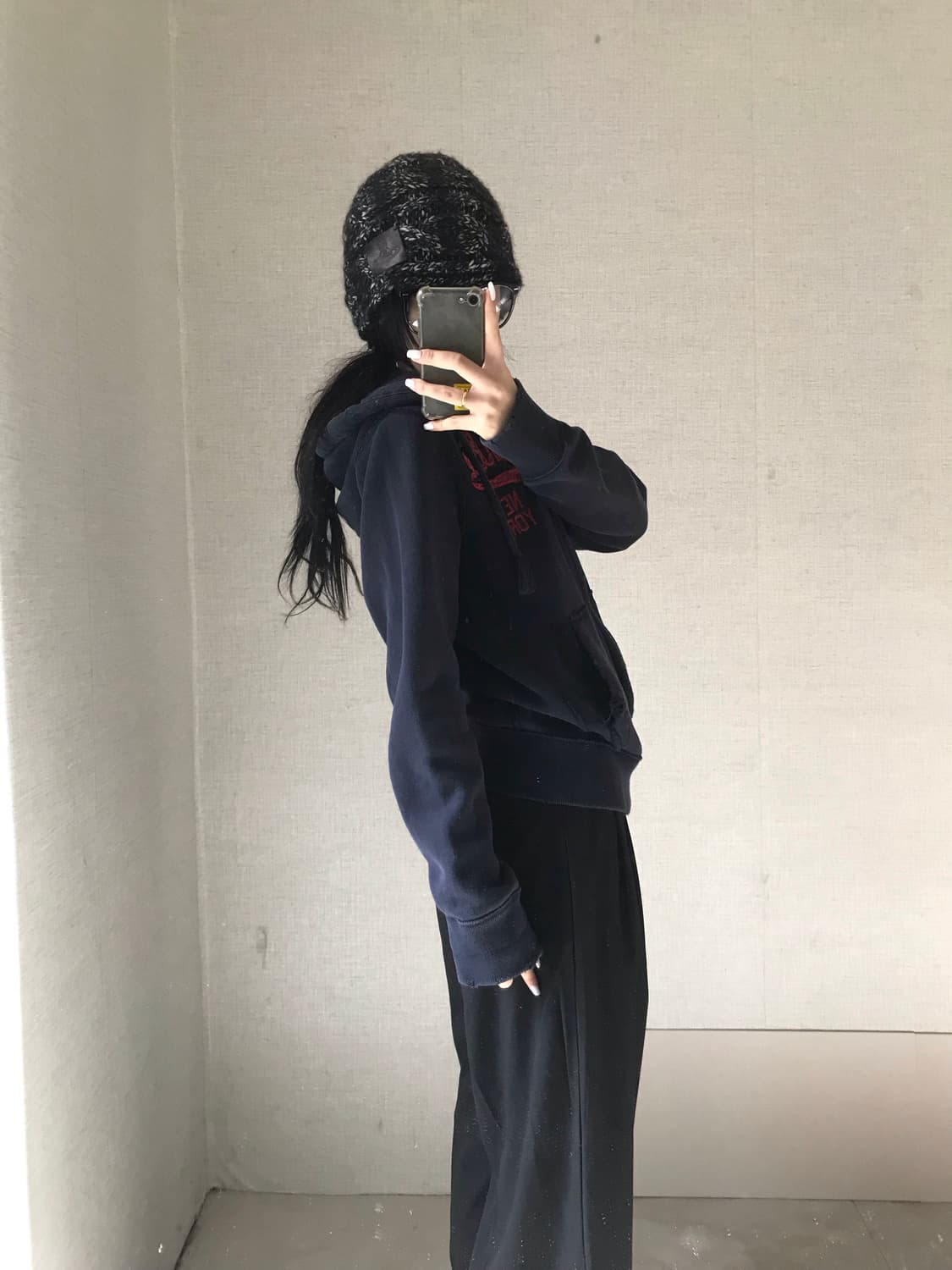 아베크롬비 딥네이비 레드 후드집업 상품이미지5