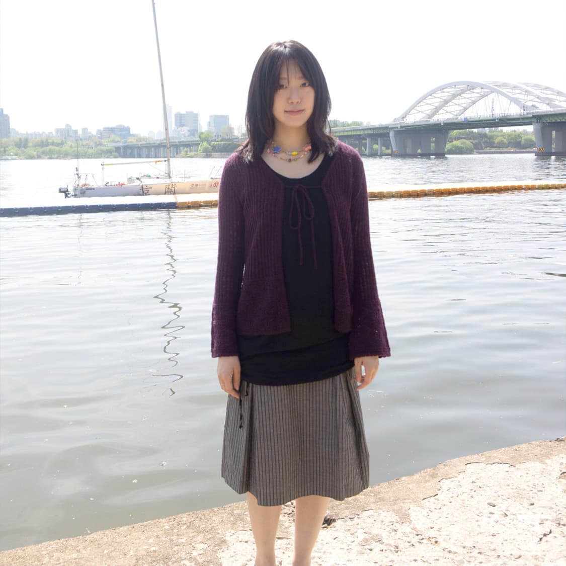 회색 마을 플리츠 스커트 상품이미지7