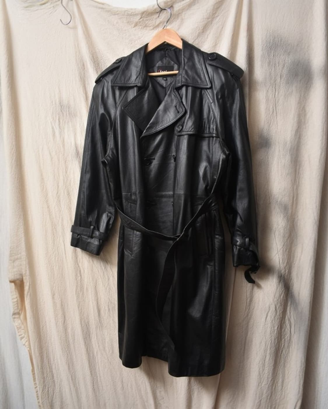 90S 레더 소가죽 트렌치 코트 100 M0073 상품이미지2