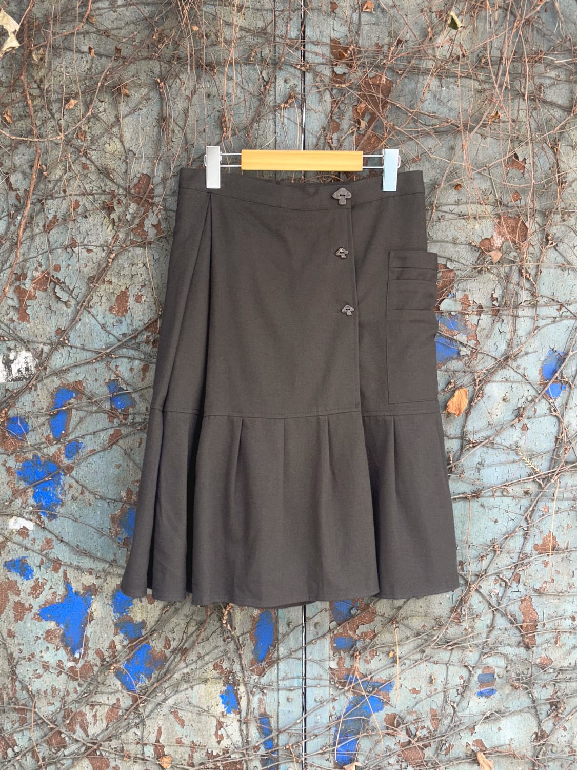 버섯 도자기 단추 스커트 상품이미지2