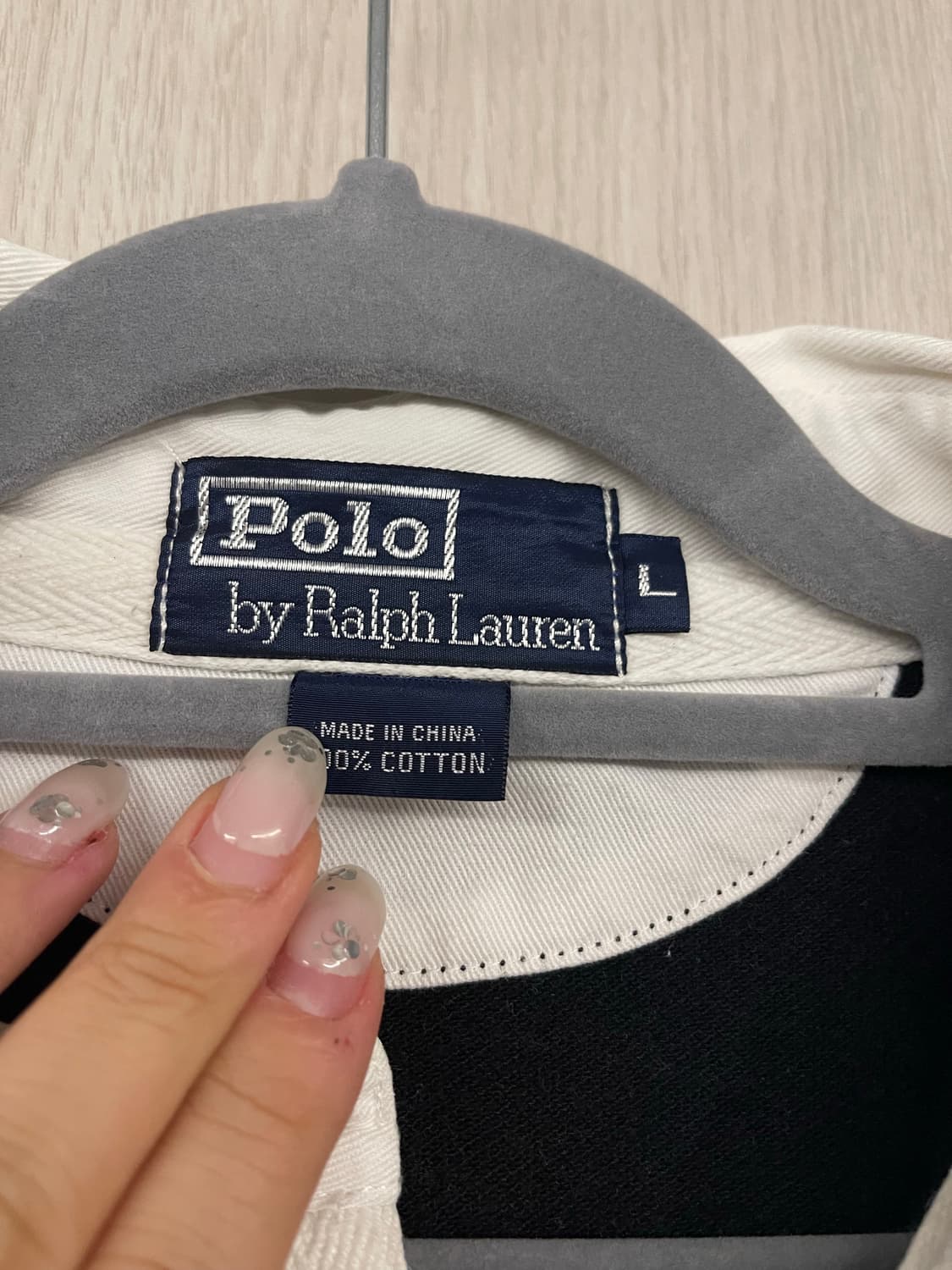 폴로 랄프로렌 블랙 럭비티 L 상품이미지2