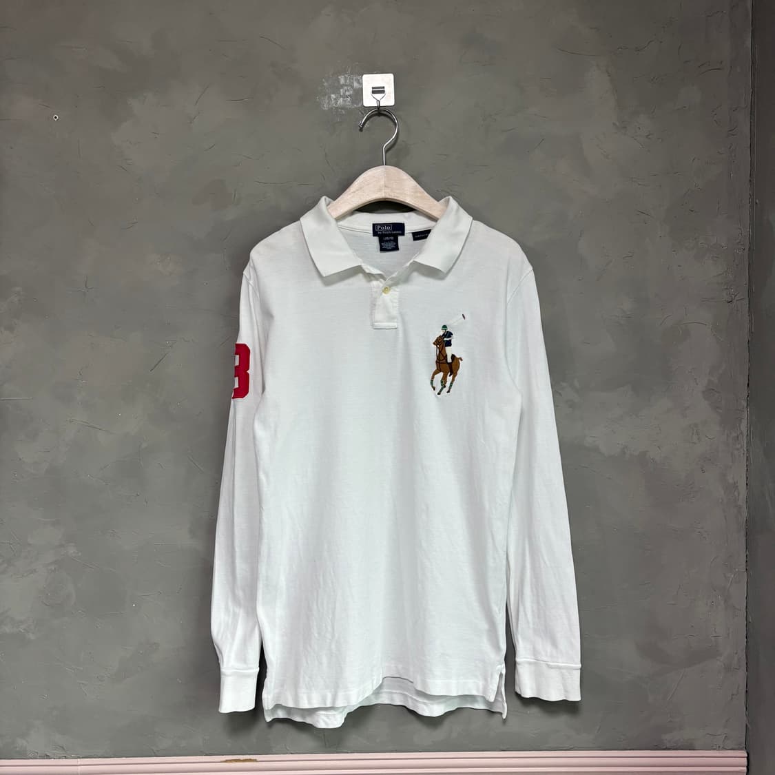 폴로 랄프로렌 빅포니 카라티 롱슬리브 화이트 상품이미지1