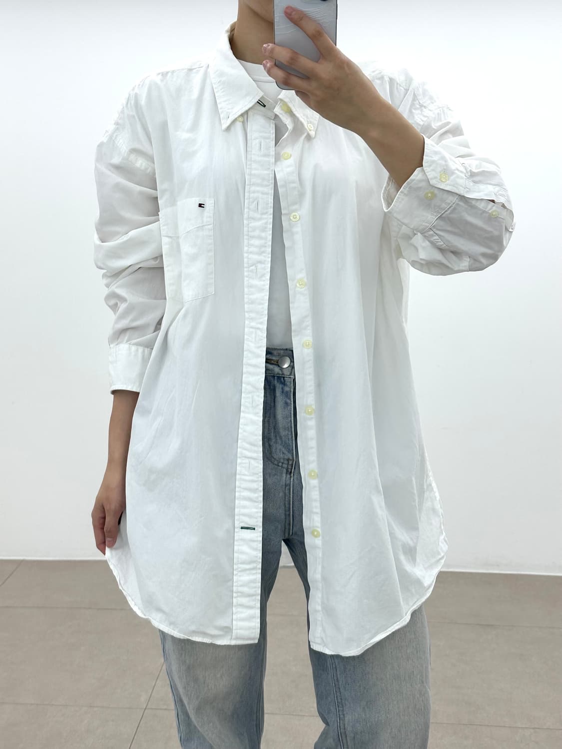 타미힐피거 화이트셔츠 상품이미지1