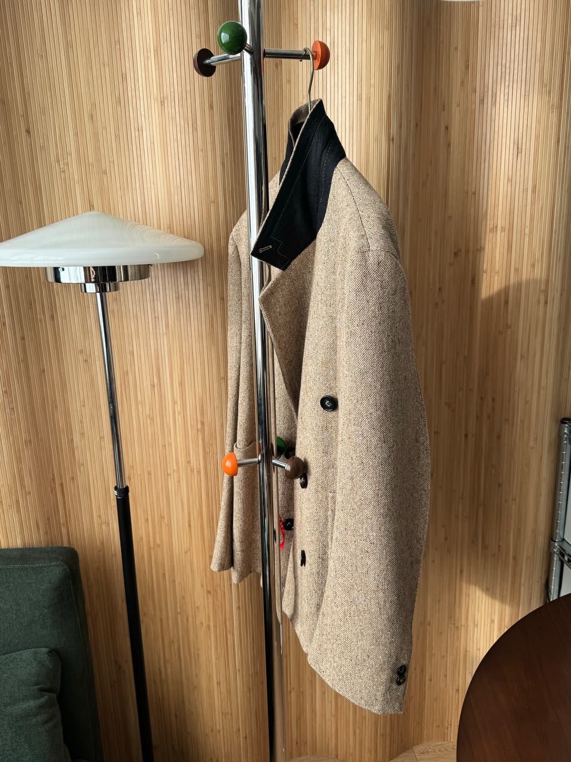 보테가베네타 카멜 블랙 멜란지 쉐브론 모티브 울 재킷52 상품이미지7