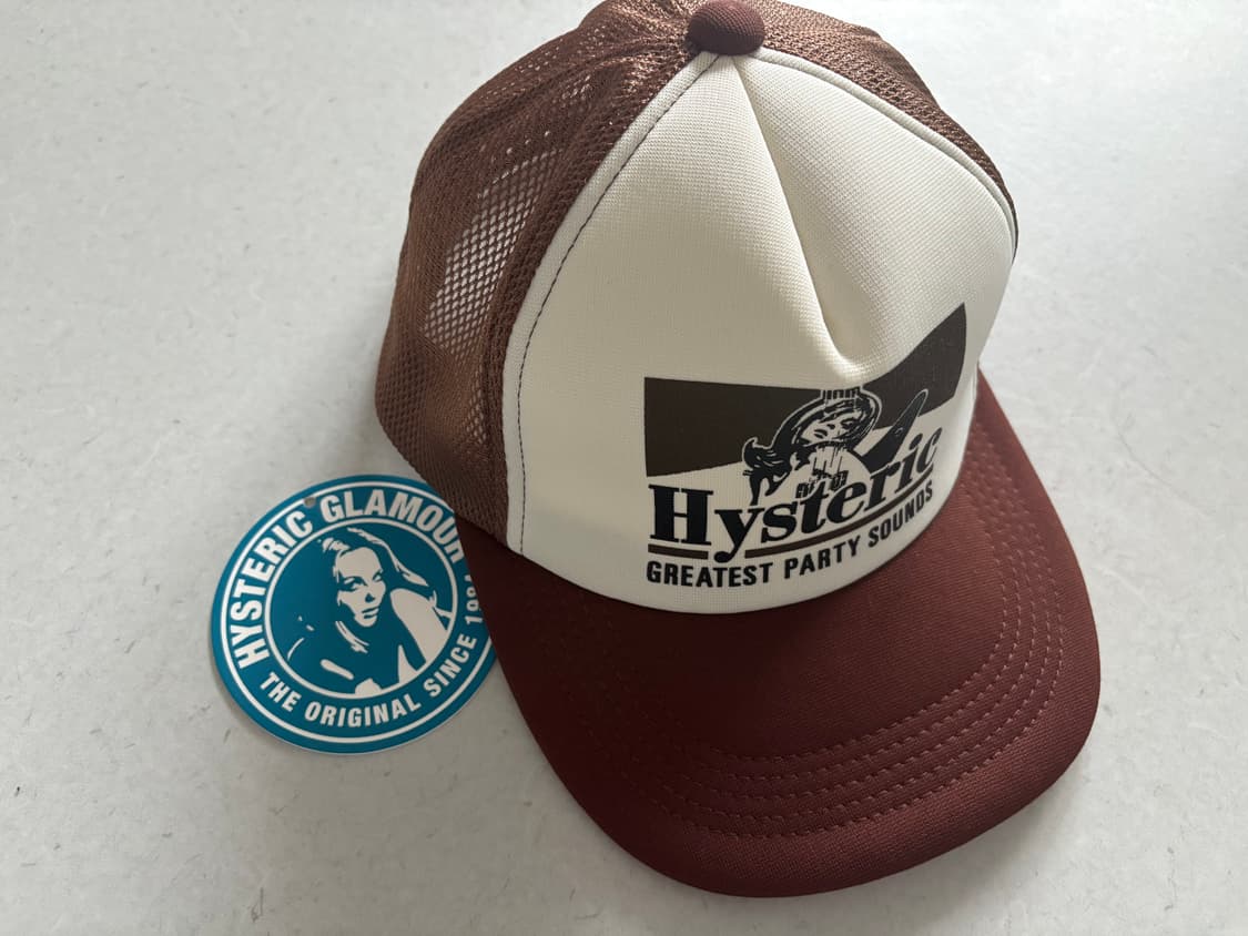 히스테릭글래머 기타 걸 메쉬 캡 브라운 모자 상품이미지1