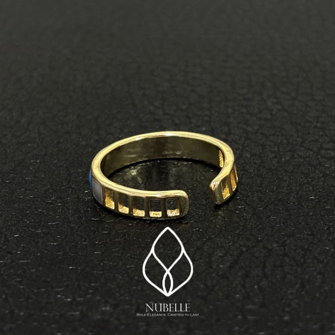 🌗 Blue moon ring / 블루 스퀘어 반지 상품이미지5
