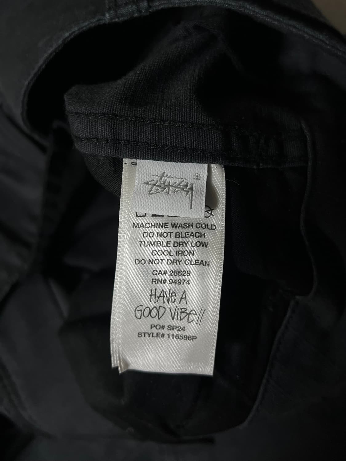 [30] 스투시 립스탑 서플러스 카고 팬츠 블랙 상품이미지6