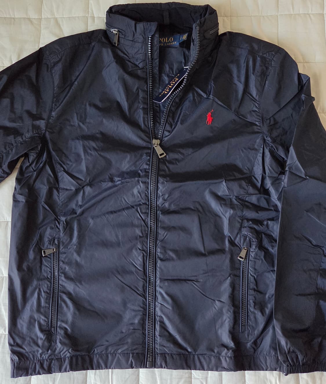 폴로랄프로렌 히든 후드 나일론 바람막이 자켓 네이비 s 새상품 상품이미지2