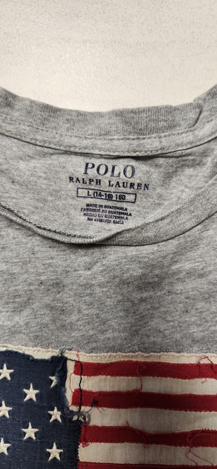 빈티지 폴로 성조기 반팔 L(14-16) 상품이미지3