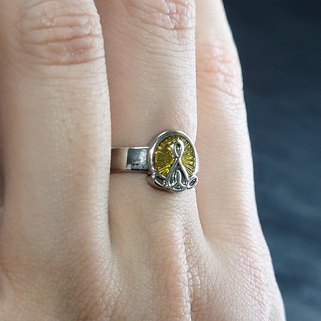 Osen 실버 남자 엔틱 빈티지 명품 좌상 명상 반지 상품이미지5