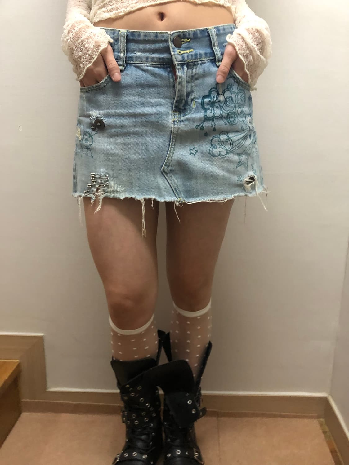 빈티지 아베크롬비 데님 미니 스커트 상품이미지8