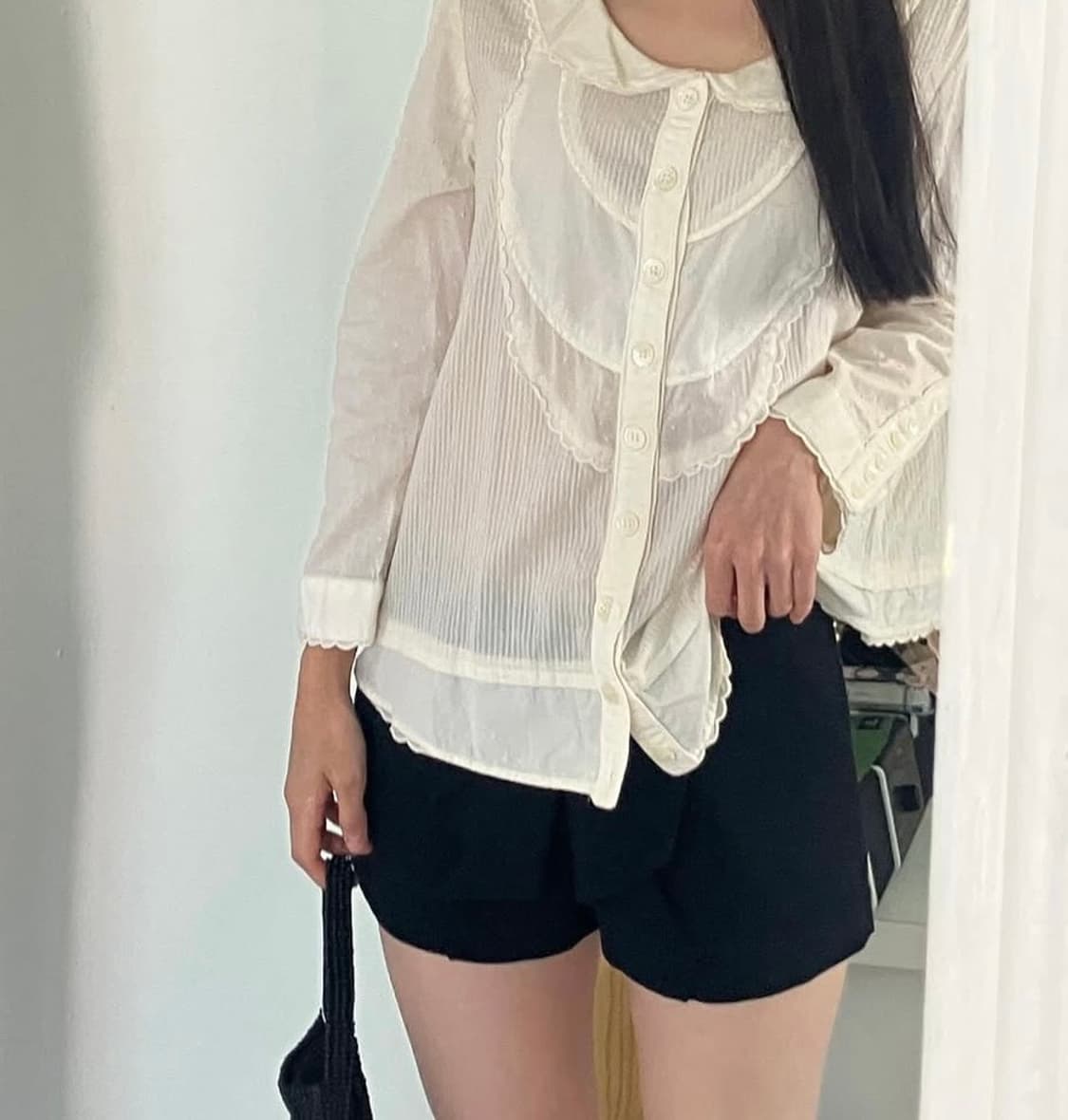 마쥬 Maje ribbon pants 리본 반바지 디테일 상품이미지6