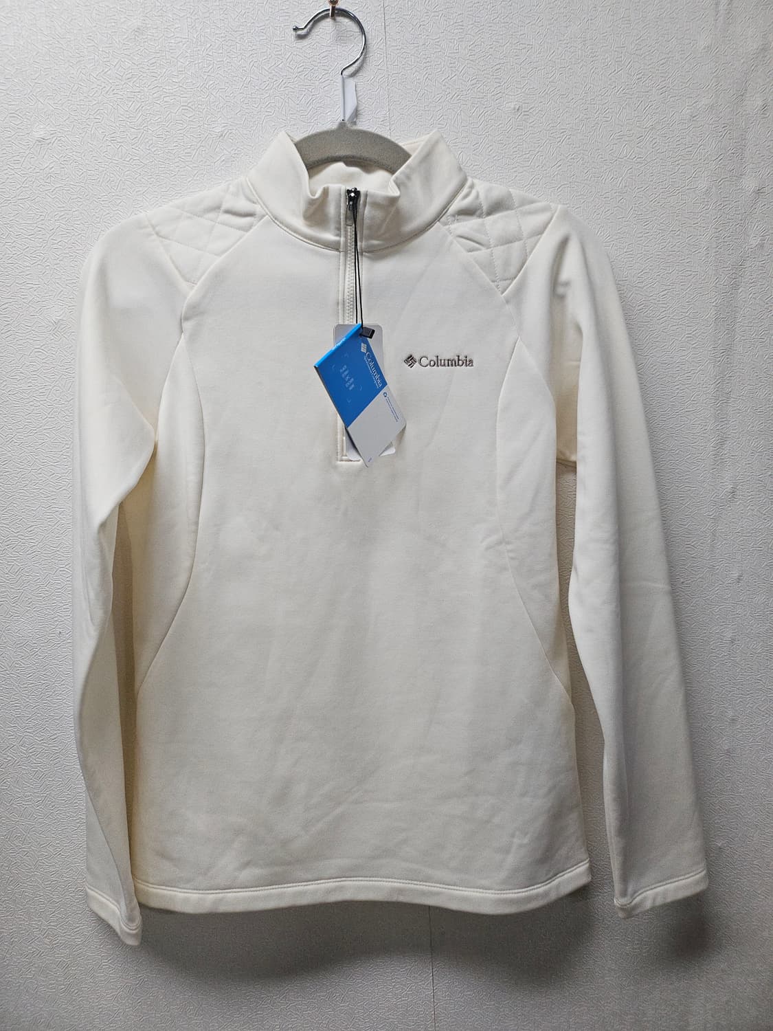 컬럼비아 여성 쿼터집업 기모  아이보리 새상품 90 상품이미지1