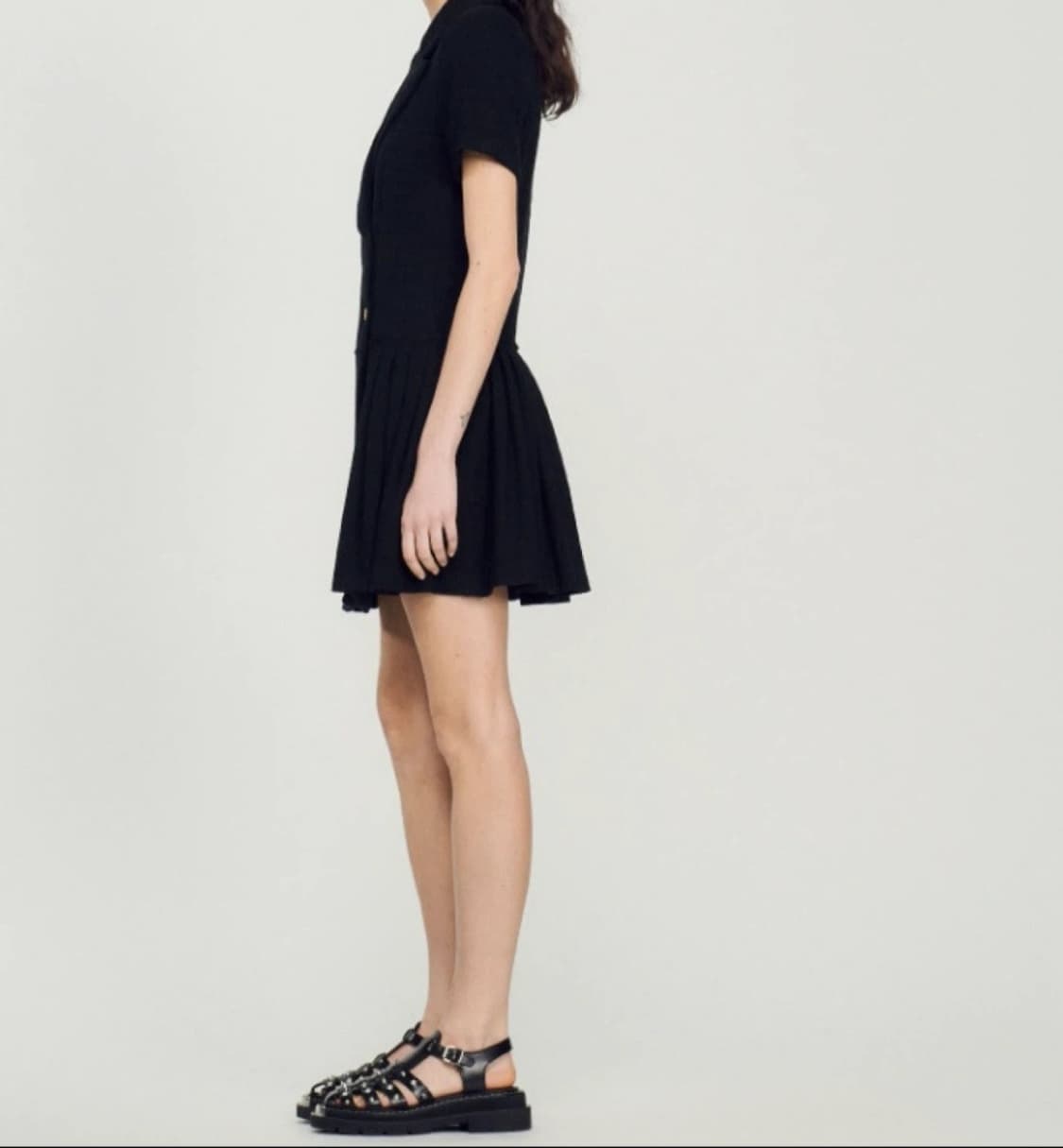 산드로 트위드 플리츠 원피스 38사이즈 상품이미지6