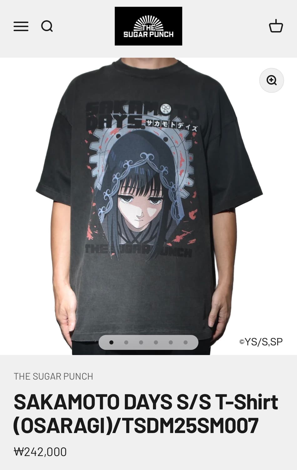 [L]sugar punch 사카모토 데이즈 오사라기 티셔츠 상품이미지1